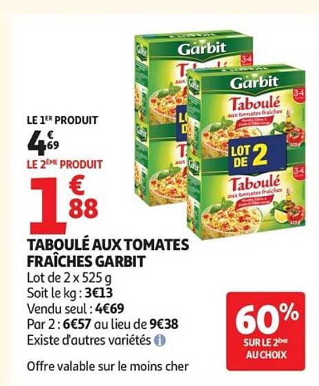 TABOULÉ AUX TOMATES FRAÎCHES GARBIT