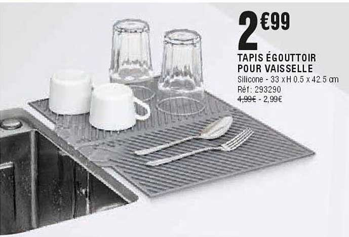 TAPIS ÉGOUTTOIR POUR VAISSELLE