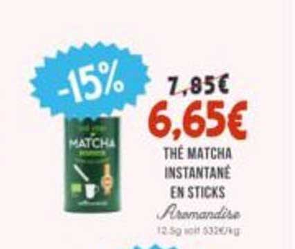 THÉ MATCHA INSTANTANÉ EN STICKS