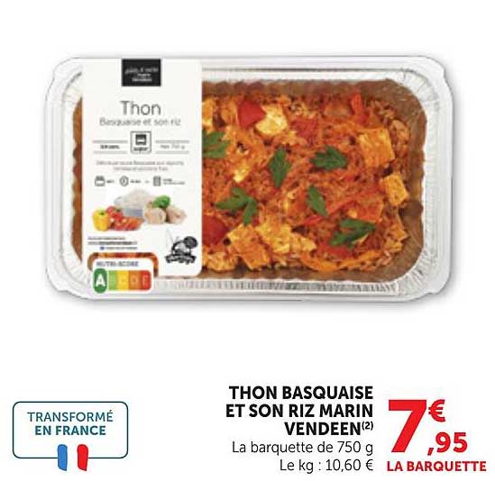 THON BASQUAISE ET SON RIZ MARIN VENDÉEN