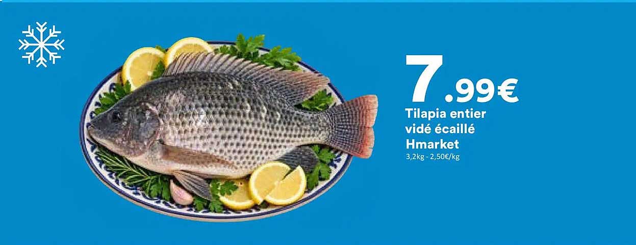 Tilapia entier vidé écaillé Hmarket