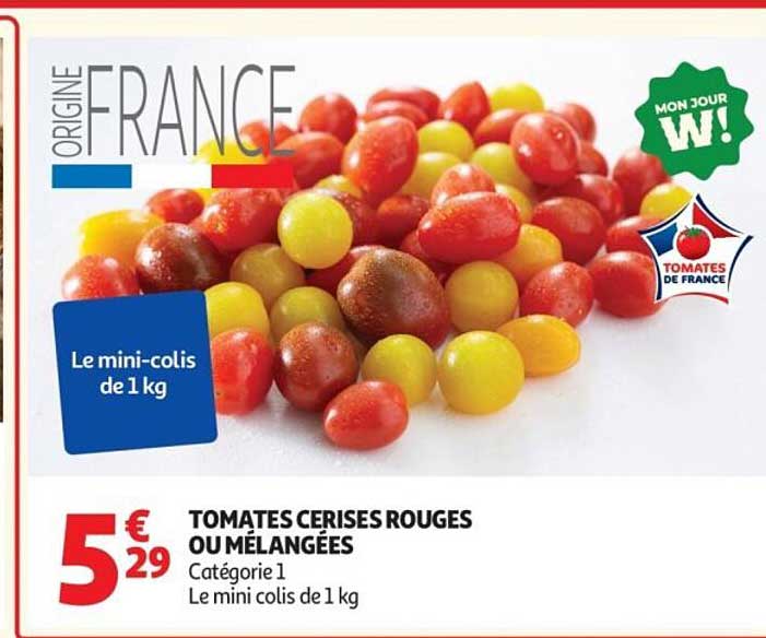 TOMATES CERISES ROUGES OU MÉLANGÉES