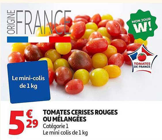 TOMATES CERISES ROUGES OU MÉLANGÉES