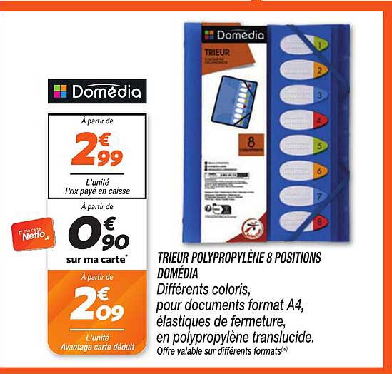 TRIEUR POLYPROPYLENE 8 POSITIONS DOMEDIA