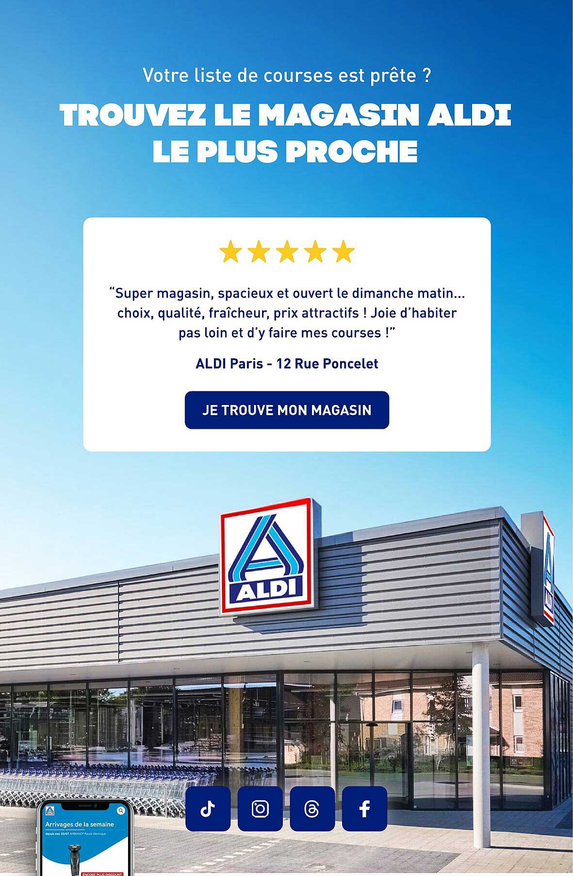 TROUVEZ LE MAGASIN ALDI LE PLUS PROCHE