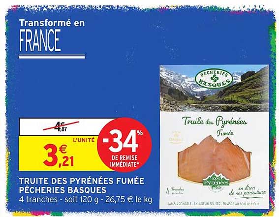 TRUITE DES PYRÉNÉES FUMÉE PÊCHERIES BASQUES
