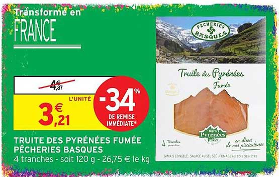 TRUITE DES PYRÉNÉES FUMÉE PÊCHERIES BASQUES