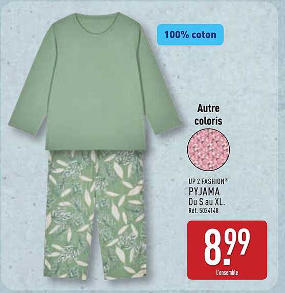 UP2FASHION® PYJAMA Du S au XL. Réf. 5024148