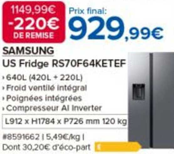 US Fridge RS70F64KETEF