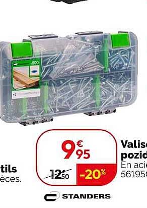 Valisette à cloisonner zincée