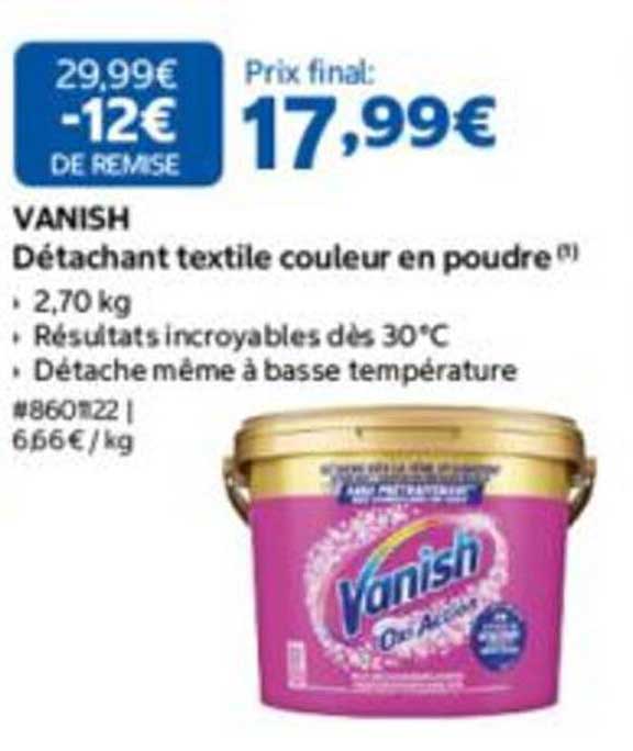 VANISH Détachant textile couleur en poudre