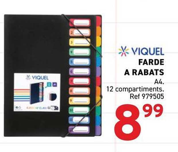 VIQUEL FARDE A RABATS A4. 12 compartiments. Ref 979505