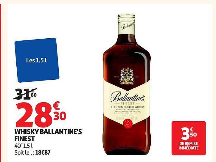 WHISKY BALLANTINE'S FINEST 40° 1.5 l