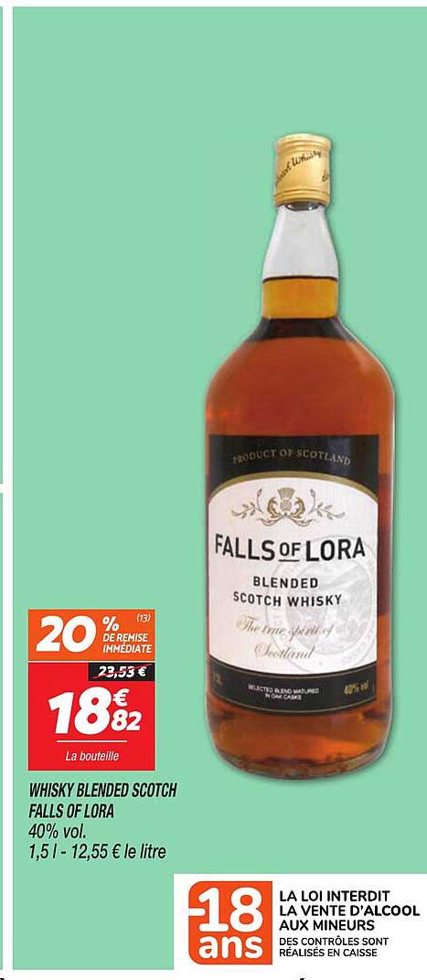 WHISKY BLENDED SCOTCH FALLS OF LORA