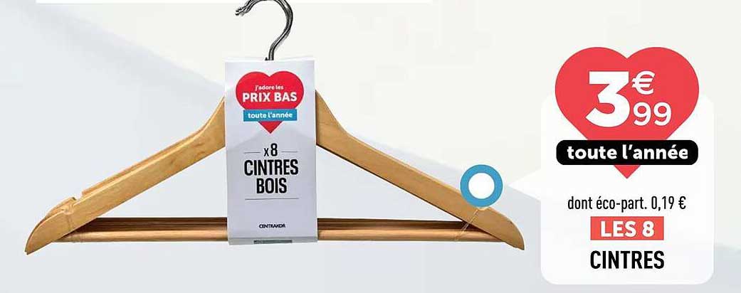 x8 CINTRES BOIS