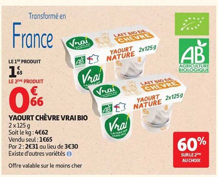 YAOURT CHÈVRE VRAI BIO