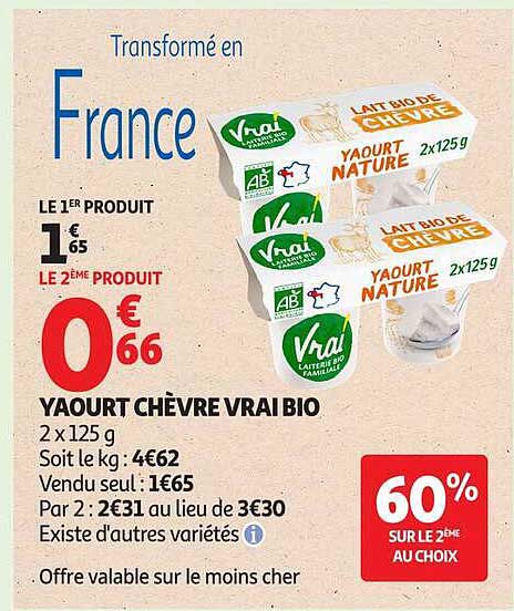 YAOURT CHÈVRE VRAI BIO
