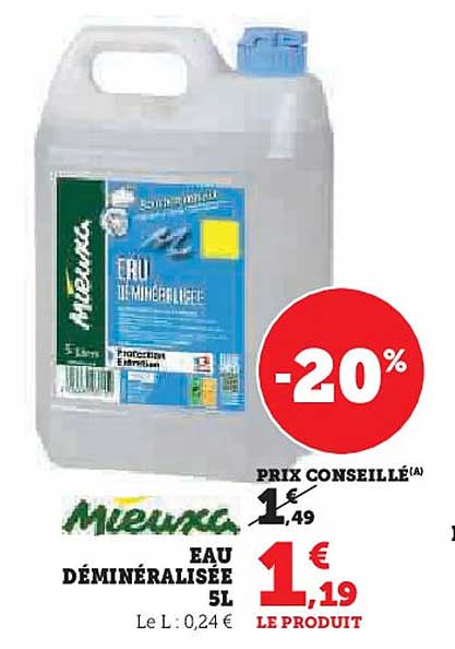 Eau déminéralisée 5L