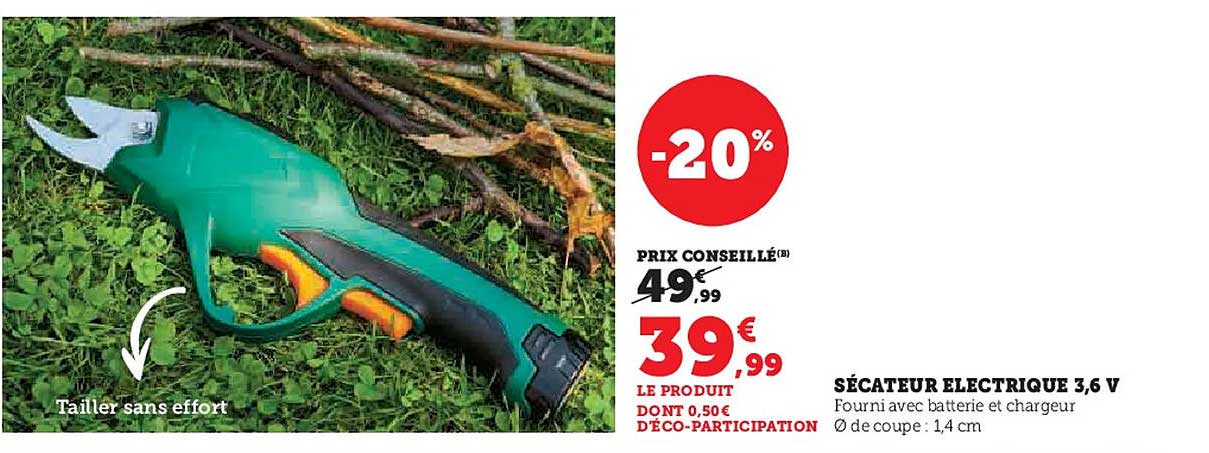 SÉCATEUR ELECTRIQUE 3,6 V