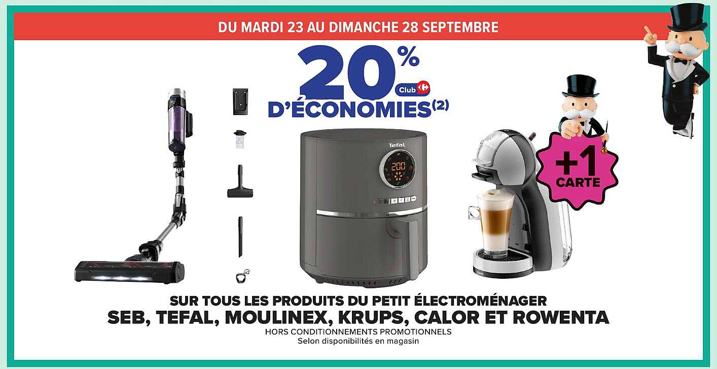20% D'ÉCONOMIES sur tous les produits du petit électroménager