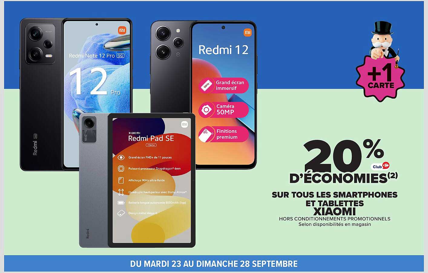 20 % d'économies sur tous les smartphones et tablettes Xiaomi