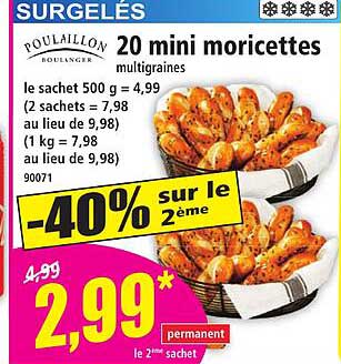 20 mini moricettes multigraines