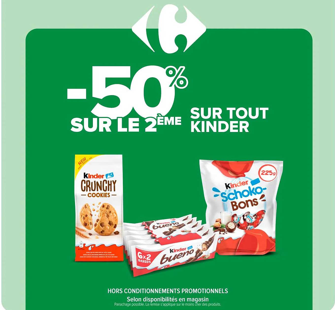 -50% SUR LE 2ÈME SUR TOUT KINDER