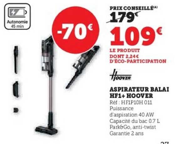 ASPIRATEUR BALAI HF1+ HOOVER