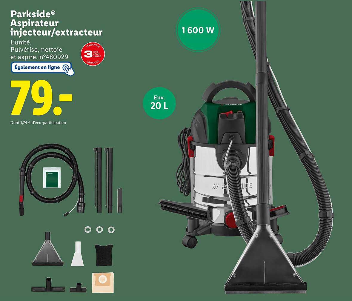 Aspirateur injecteur/extracteur Parkside