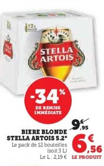 BIERE BLONDE STELLA ARTOIS 5.2°