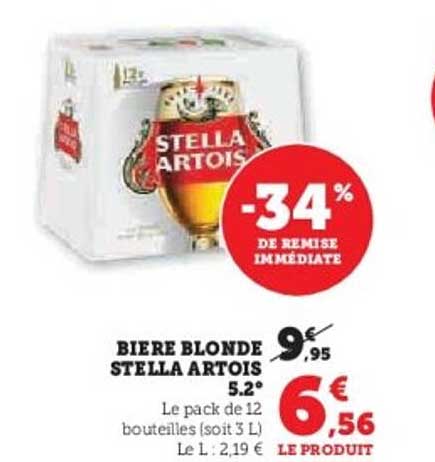 BIERE BLONDE STELLA ARTOIS 5.2°