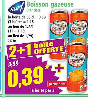 Boisson gazeuse Oranciata