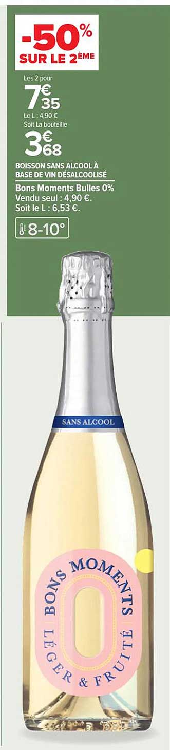 BOISSON SANS ALCOOL À BASE DE VIN DÉSALCOOLISÉ