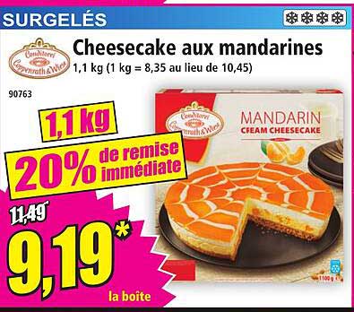 Cheesecake aux mandarines