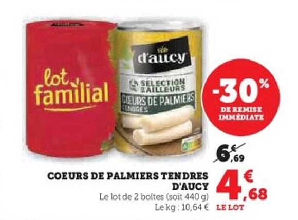 COEURS DE PALMIERS TENDRES D’AUCY