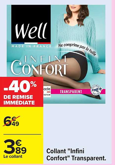 Collant "Infini Confort" Transparent.