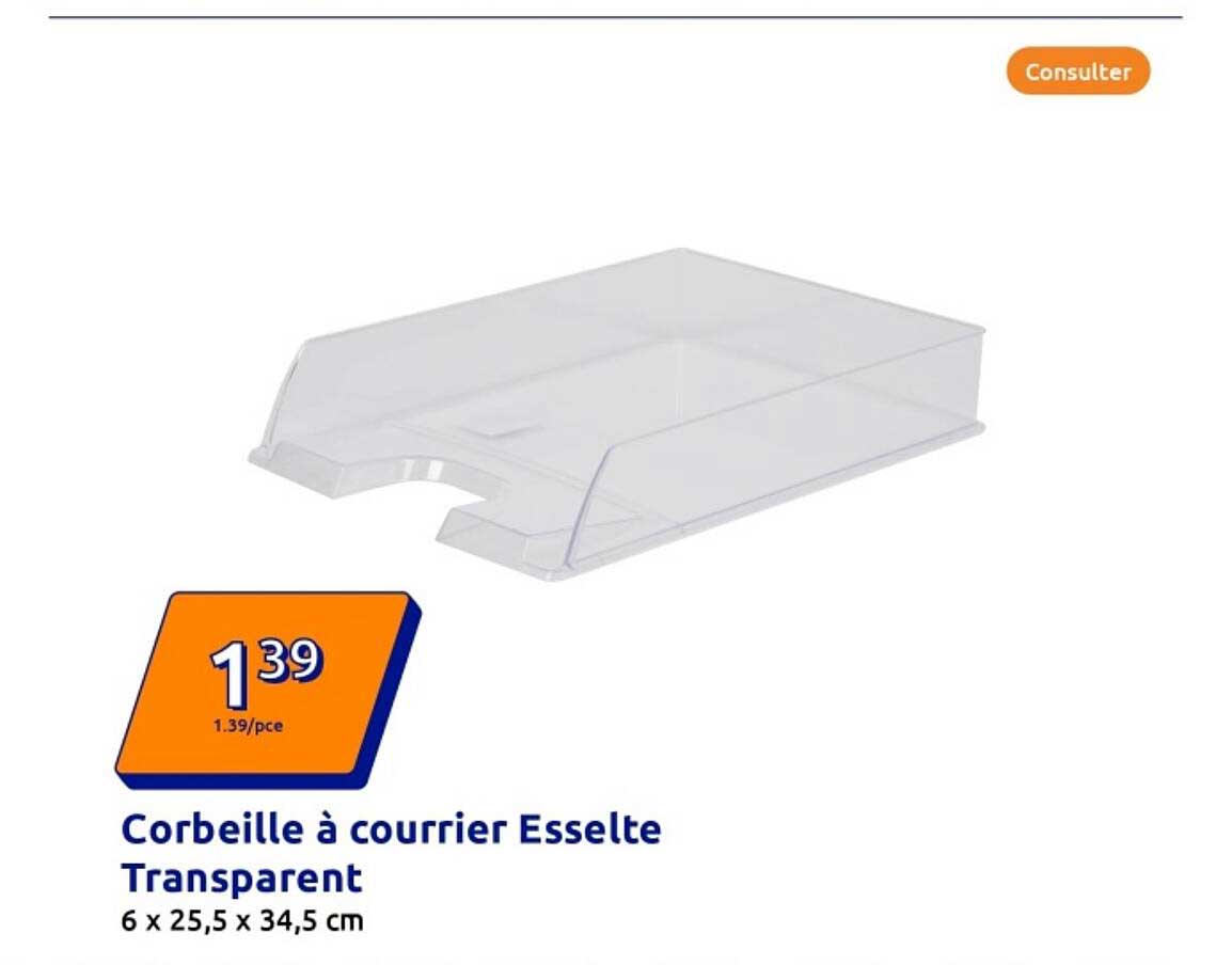 Corbeille à courrier Esselte Transparent