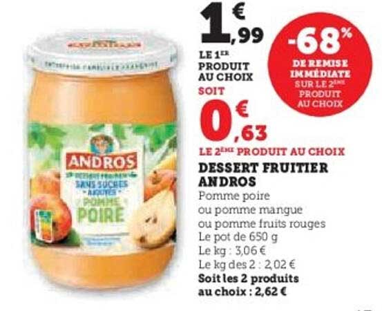 DESSERT FRUITIER ANDROS