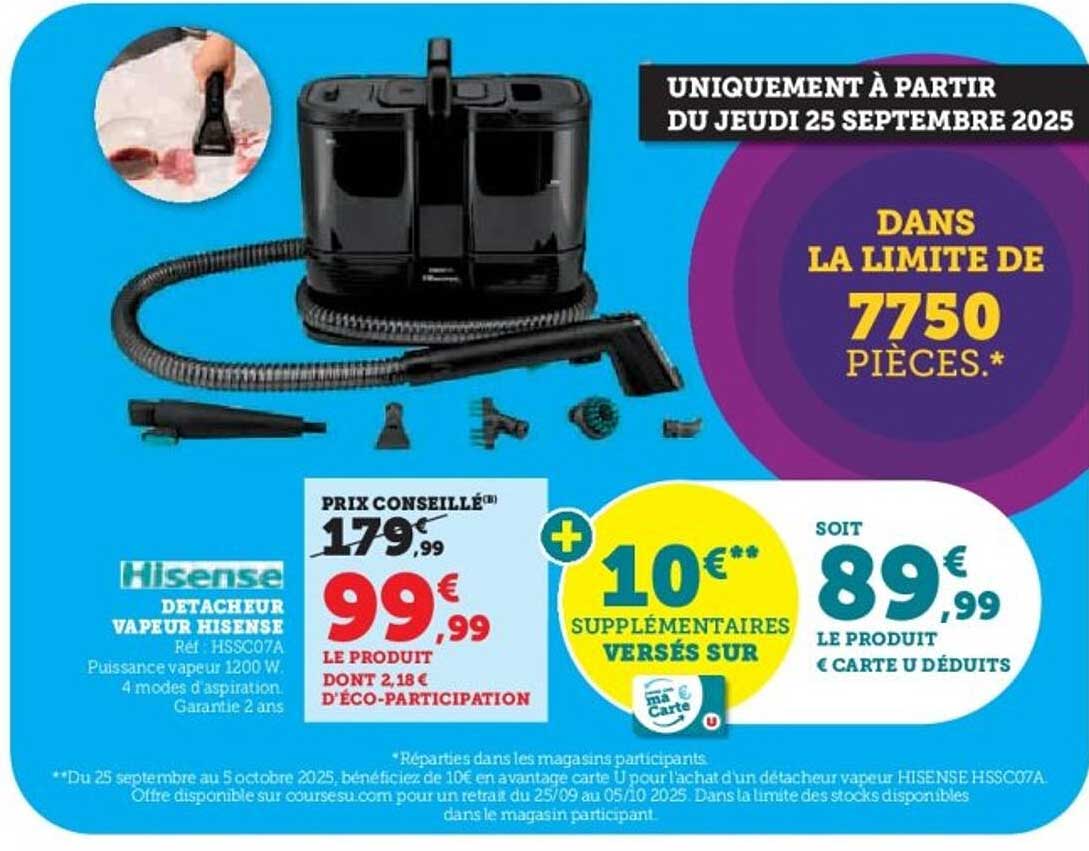 Détacheur vapeur Hisense