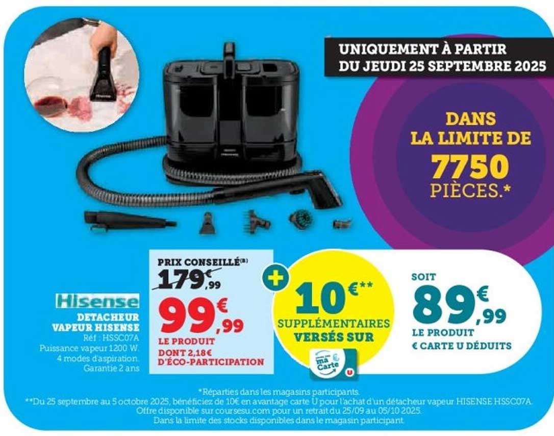 Détacheur vapeur Hisense HSSC07A