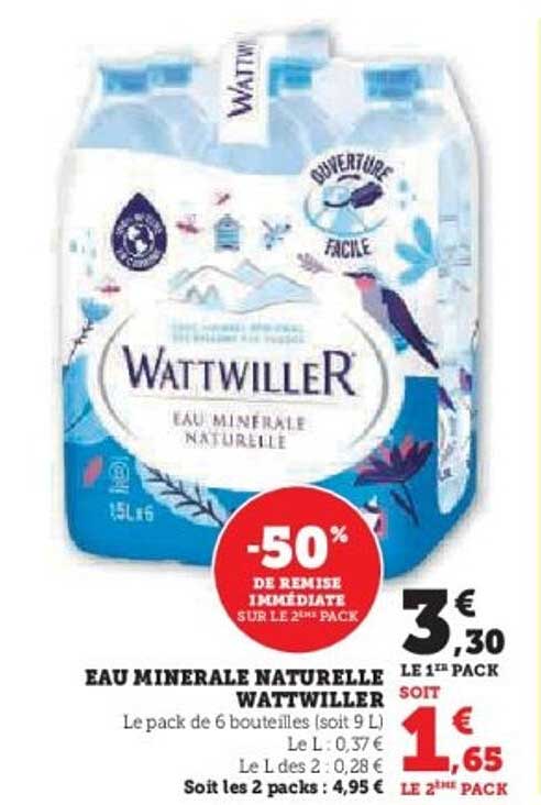 EAU MINERALE NATURELLE WATTWILLER