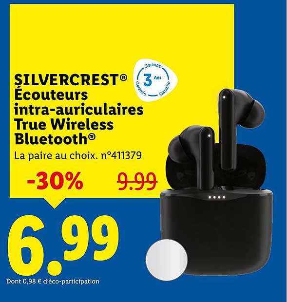 Écouteurs intra-auriculaires True Wireless Bluetooth®