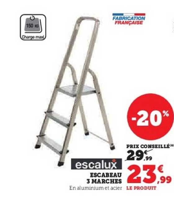 ESCABEAU 3 MARCHES ESCALUX