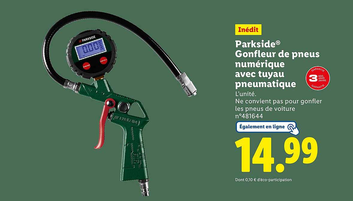 Gonfleur de pneus numérique avec tuyau pneumatique