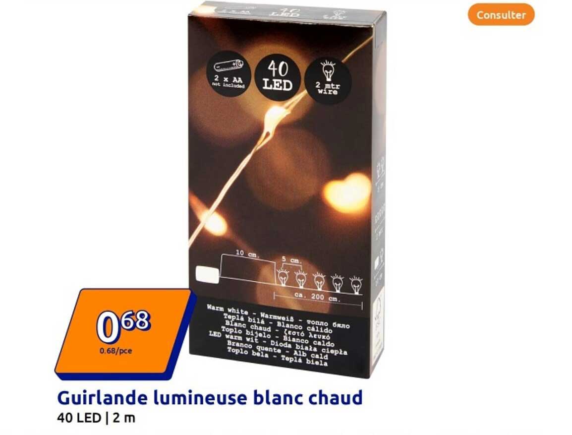 Guirlande lumineuse blanc chaud