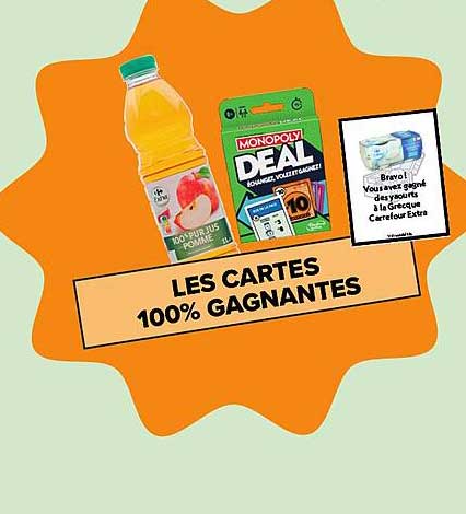 LES CARTES 100% GAGNANTES