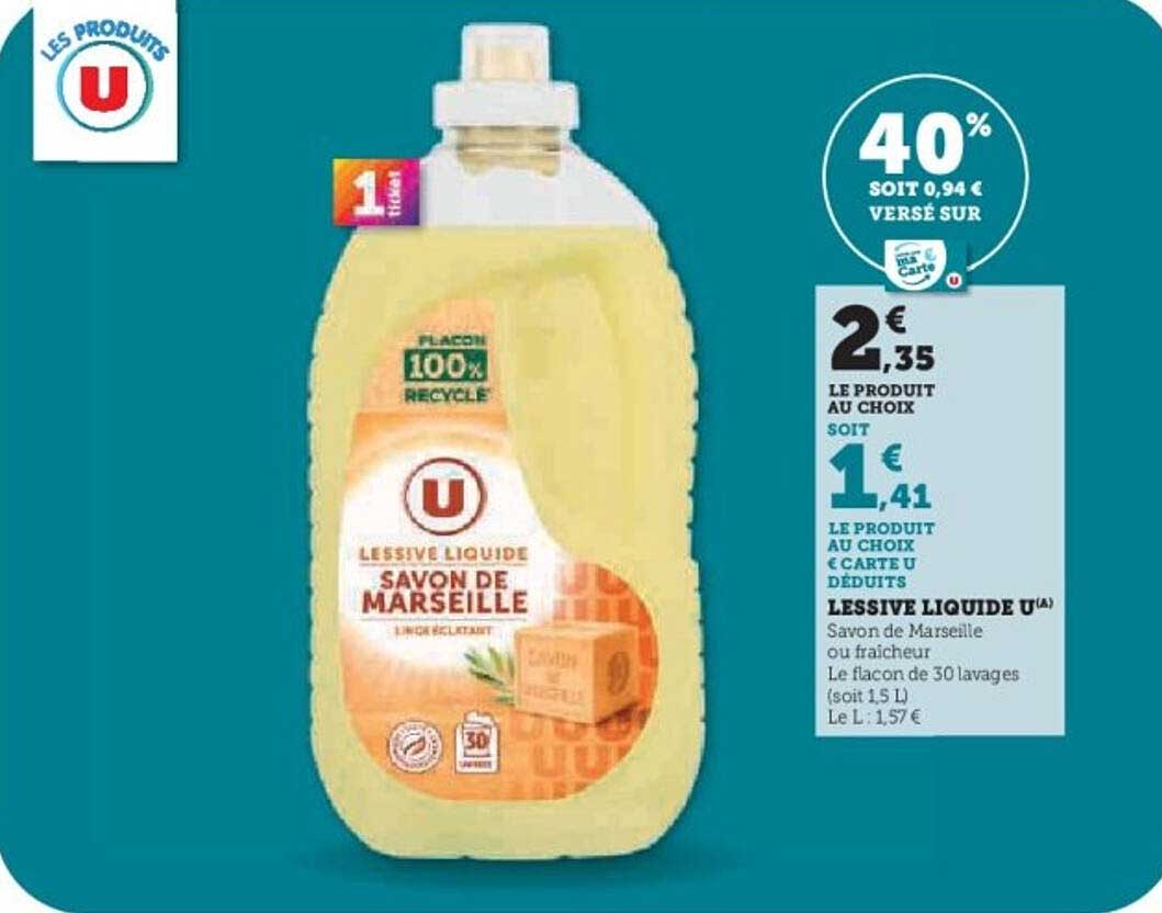 LESSIVE LIQUIDE U SAVON DE MARSEILLE