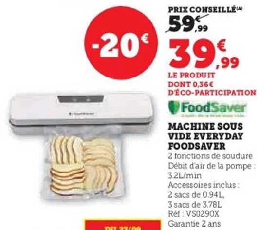 MACHINE SOUS VIDE EVERYDAY FOODSAVER