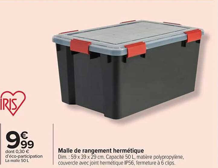 Malle de rangement hermétique