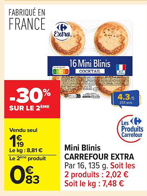 Mini Blinis CARREFOUR EXTRA